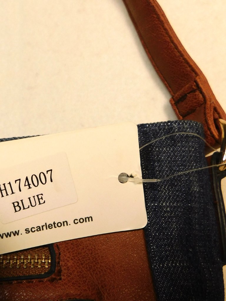 Scarleton Los Angeles Blue Denim/White Lace Crossbody Bag Blue Denim H174007 Nwt — image 4 of 8